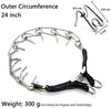 Wellbro collar de entrenamiento con dientes de metal para perros grandes y medianos (Pit Bull, pastor alemán), con hebilla a presión de liberación rápida y puntas de hule, plateado y regulable - BESTMASCOTA.COM