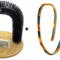 Arco de gato auto aseo masajeador novio juguete rascador gato juguetes interactivos gatito pelo aseo gato juguete cepillos controles derramamiento con almohadilla de rasguños y Catnip más arco iris gato encantador juguetes pack - BESTMASCOTA.COM