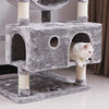 BEWISHOME MMJ03 - Hamaca grande para gatos con postes de sisal para arañar perchas, muebles de torre para gatos, centro de actividades para gatitos - BESTMASCOTA.COM