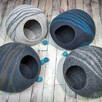 Meowfia - Cama de fieltro para gatos (tamaño mediano, hecha a mano, 100% lana de merino, para gatos y gatitos) - BESTMASCOTA.COM
