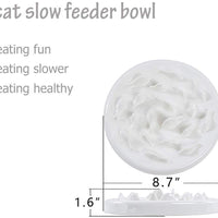 Lorde - Comedero lento para gatos, cerámica divertida alimentación lenta interactiva parada de hinchazón, rompecabezas, cuenco para gatos, dieta saludable, mascota y perro de alimentación lenta - BESTMASCOTA.COM