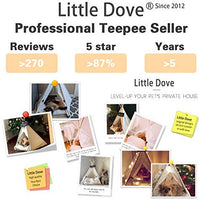 Little Dove Teepee Dog & Cat – Cama perro Tiendas de campaña portátil & Pet Casas Beige para Perros Pequeños Color 24 inch (con o sin cojín opcional) - BESTMASCOTA.COM