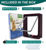 Success - Puertas para gatos grandes para puertas interiores y exteriores, XL para mascotas para gatos y perros grandes, 4 vías con cierre de solapa para puertas correderas, ventanas y paredes, marrón, tamaño exterior 11.0 x 9.8 in - BESTMASCOTA.COM