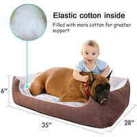 WILLNORN Cama para perros grandes con funda extraíble alfombrilla resistente al agua parte inferior y sofá cama lavable - BESTMASCOTA.COM