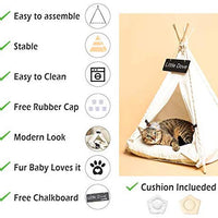 Little Dove Teepee Dog & Cat – Cama perro Tiendas de campaña portátil & Pet Casas Beige para Perros Pequeños Color 24 inch (con o sin cojín opcional) - BESTMASCOTA.COM