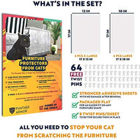 Panther Armor Protectores de muebles para gatos – 8 (ocho) – Pack – Protectores de sofá para gatos – 4 unidades XL 17 pulgadas L 12 pulgadas W + 4 unidades grande 17 pulgadas L 10 pulgadas W Cat Scratch Disterrent – Sofá esquinero Cat Scratch Repellent - BESTMASCOTA.COM