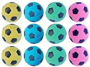 PETFAVORITES Pelotas de espuma de fútbol para gatos juguetes – Pack de 12 - BESTMASCOTA.COM