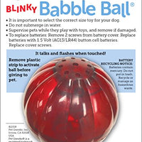 Juguete interactivo para perro Pet Qwerks Blinky Babble Ball, parpadea y habla cuando se toca - BESTMASCOTA.COM