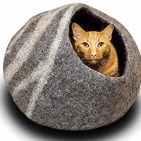 Meowfia - Cama de fieltro para gatos (tamaño mediano, hecha a mano, 100% lana de merino, para gatos y gatitos) - BESTMASCOTA.COM