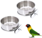 Paquete de 2 dispensadores de agua para jaulas de pájaros, de acero inoxidable - BESTMASCOTA.COM