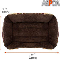 Cama para perro, motivo a rayas de ASPCA, micro tecnología, 28 por 20 por 8 pulgadas - BESTMASCOTA.COM