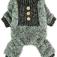 fitwarm Fuzzy Fleece perro de mascota Ropa Térmica Para pijamas Pjs Escudo Jumpsuit - BESTMASCOTA.COM