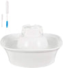 Aurora - Fuente de cerámica para gatos y mascotas, fuente de agua higiénica y fácil de limpiar, ultra silenciosa, resistente a los arañazos, dispensador de agua para gatos con filtro de carbono activado y prefiltro de espuma de esponja - BESTMASCOTA.COM