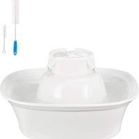 Aurora - Fuente de cerámica para gatos y mascotas, fuente de agua higiénica y fácil de limpiar, ultra silenciosa, resistente a los arañazos, dispensador de agua para gatos con filtro de carbono activado y prefiltro de espuma de esponja - BESTMASCOTA.COM