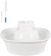Aurora - Fuente de cerámica para gatos y mascotas, fuente de agua higiénica y fácil de limpiar, ultra silenciosa, resistente a los arañazos, dispensador de agua para gatos con filtro de carbono activado y prefiltro de espuma de esponja - BESTMASCOTA.COM