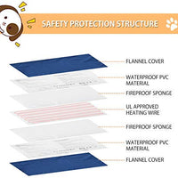 Popsky - Almohadillas de calentamiento para mascotas para perros y gatos, alfombrilla eléctrica de calentamiento para mascotas con cable resistente a las masticaciones y cubierta suave extraíble, ajuste de temperatura de 7 niveles ajustable para mascotas, - BESTMASCOTA.COM