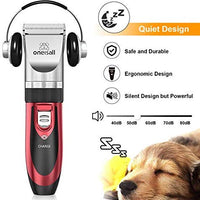 Kit de Corte para mascotas, bajo nivel de ruido Oneisall perro y gato, eléctrico, recargable e inalámbrico Set de cortauñas - BESTMASCOTA.COM