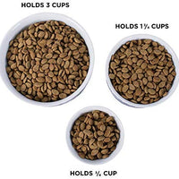 Bone Dry DII - Cuenco redondo de cerámica para comida y agua con borde de silicona antideslizante para perros y gatos - BESTMASCOTA.COM