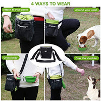 Bolsa de entrenamiento para perros pequeños a grandes, bolsa de entrenamiento para perros pequeños y grandes, bolsa de regalo para bocadillos para entrenamiento de recompensa, caminar, clip de metal, cinturón de cintura, correa de hombro, dispensador de b - BESTMASCOTA.COM