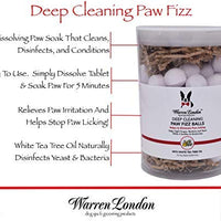 Warren London Paw Fizz Tabletas y pelotas de limpieza profunda para perros, ayuda a dejar de lamer las patas - BESTMASCOTA.COM