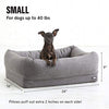 BarkBox - Cama de espuma viscoelástica para perro, alivio de articulaciones ortopédicas de felpa, 2 – 1 caja o cama de almohada, lavable a máquina + funda extraíble; forro impermeable, incluye juguete chirriador - BESTMASCOTA.COM