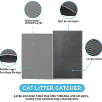 Bull-o Cat Litter Mat Litter Trapper Size 24” X 15”, Honeycomb Double-Layer Design Waterproof Urine Proof Material, 2-Layer Sifting Easy Clean Scatter Control - BESTMASCOTA.COM