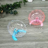 POPETPOP Hámster Rueda Silencioso Spinner-Hamster Ejercicio Rueda Plástico Estable Soporte Plato Volador para Gerbils Chinchillas Guinea Pigs Siria Hámsters Enano Hámster Rueda-Azul - BESTMASCOTA.COM