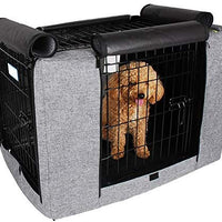 Petsfit Durable Double Door Polyester Dog Crate Cover with Mesh Window - BESTMASCOTA.COM