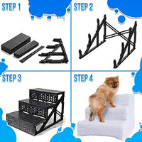 Ideas en la vida escaleras de mascotas rampa para camas de alta – Doggy pasos para perros pequeños y gatos para Galaxy Tab de carcasa rígida en una escalera de 3 paso perro para sofá, cama, silla o coche altas - BESTMASCOTA.COM