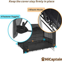 HiCaptain - Funda de doble puerta para jaula de perro (para caja de alambre de 24 30 36 42 48 pulgadas) - BESTMASCOTA.COM