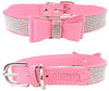 Teemerryca - Collar, diseño de lazo con brillantes, color rosa - BESTMASCOTA.COM