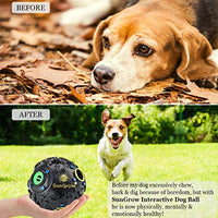 SunGrow - Dispensador interactivo de golosinas para perros, bola de rompecabezas de alimentos, para estimulación mental y física, aumenta el coeficiente intelectual, el aburrimiento y el rodadura - BESTMASCOTA.COM
