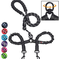 tobeDRI - Correa para perro doble, cómoda, sin enredos, con amortiguación elástica, reflectante, 2 correas para perros grandes, medianos y pequeños - BESTMASCOTA.COM