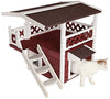 Petsfit Outdoor Cat House with Escape Door and Stairs - BESTMASCOTA.COM