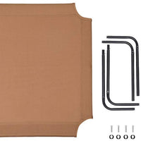 Elevated Dog Bed, Cooling Raised for Small Dogs & Cats, Waterproof Portable Pet Cot Bed for Camping Beach Outdoor Indoor Use Brown - BESTMASCOTA.COM