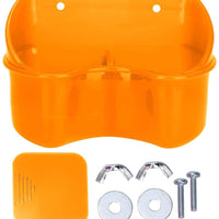 Sheens comedero de jaula de pájaros, de plástico, doble cuenco de alimentación, sin ensuciar, alimentador de agua de alimentos fijos para loros, periquitos, cacatúas, aves de corral, codornices - BESTMASCOTA.COM