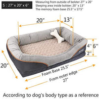 Cama ortopédica de espuma viscoelástica para perro JOYELF, con funda extraíble lavable y juguete de chirridor como regalo - BESTMASCOTA.COM