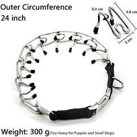 Wellbro collar de entrenamiento con dientes de metal para perros grandes y medianos (Pit Bull, pastor alemán), con hebilla a presión de liberación rápida y puntas de hule, plateado y regulable - BESTMASCOTA.COM