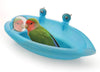 Baño de pájaros con espejo juguete para mascotas pequeño loro mediano parakeet cockatiel conure Budgie Lovebird Finch Canaria Gris Cockatoo Amazon Jaula Ducha Bañera Alimentador de Alimentos - BESTMASCOTA.COM