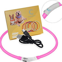 Collar LED para perro, recargable por USB, collar brillante para perro, cuello iluminado, mejora la seguridad y visibilidad de la mascota en la noche, 3 modos intermitentes, resistente al agua, collar iluminado para perros pequeños y medianos grandes - BESTMASCOTA.COM