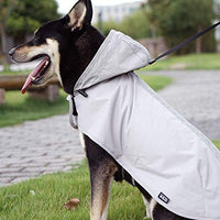 Chubasquero para perros de Nourse Chowsining para perros medianos, grandes y con capucha, para perro, poncho de lluvia, impermeables, color azul y gris - BESTMASCOTA.COM