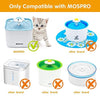 MOSPRO - Filtros de repuesto de carbono para fuente de mascotas, 6 paquetes de filtros de tecnología de carbono concentrado para dispensador automático de agua de flores Mospro para gatos y perros - BESTMASCOTA.COM
