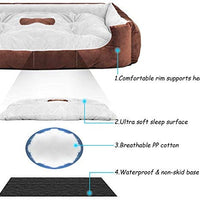 WILLNORN Cama para perros grandes con funda extraíble alfombrilla resistente al agua parte inferior y sofá cama lavable - BESTMASCOTA.COM