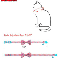 BINGPET 2 collares para gatos con campana, collar de seguridad ajustable para gatos, gatitos, cachemir - BESTMASCOTA.COM