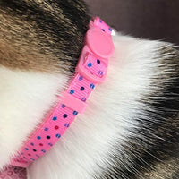 Collar de gato azuza con campana, ajustable para gato con pajarita, collares de seguridad para gatos, paquete de 2 - BESTMASCOTA.COM