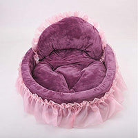 Cute Princess mascota cama Bow-Tie Lace Cat Dog Bed - BESTMASCOTA.COM