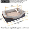 Cama ortopédica de espuma viscoelástica para perro JOYELF, con funda extraíble lavable y juguete de chirridor como regalo - BESTMASCOTA.COM