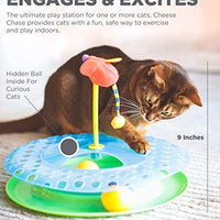 Juguete para gatos de Petstags, niveles divertidos de juego interactivo, pista circular con bolas móviles, satisface las necesidades de caza, persecución y ejercicio de Kitty - BESTMASCOTA.COM