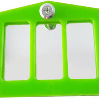 PIVBY - Juguete de espejo para pájaros con comedero de acero inoxidable para comida de loro y aves acuáticas - BESTMASCOTA.COM
