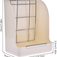 Comedero para conejos, dispensador de botellas de agua de conejo, contenedor de alimentos para heno 2 en 1, cuencos para césped/alimentos para pequeños suministros de animales, conejo, chinchilla, cobaya, hámsters - BESTMASCOTA.COM